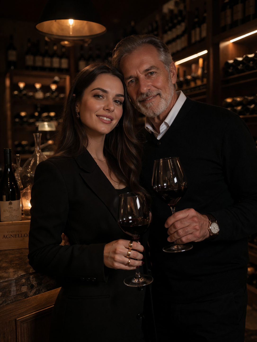 Sr. Giulio e Bianca na adega
